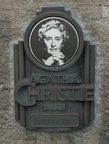 agatha christie - a plaque , a tribute to the great writer