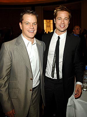 friends - brad pitt and matt damon pals.