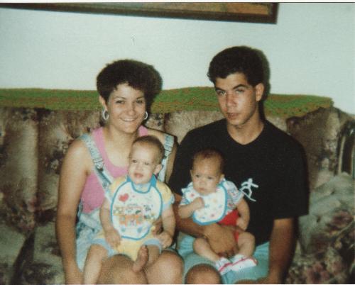Family Photo - Russ & I way back when with Tim & Bumper