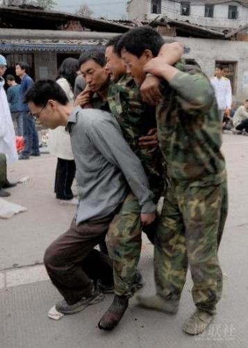 Let me save one more - The soldier is crying 'let me save one more', and he has totally forgot his dangers.