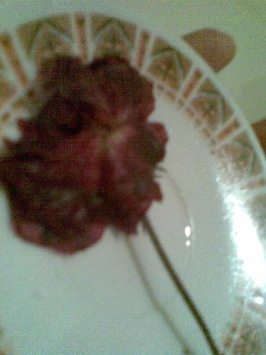 The rose that spits out oil - A rose gifted to me by an innocent child, child with no sin has been spitting out oil for the last three weeks