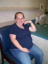 Me pregnant. - This is me pregnant with my last baby. I was actually checking into the hospital to have him.
