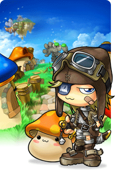 Maple Story Image  - Theif and Mushroom Monster - This free game is addicting and fun