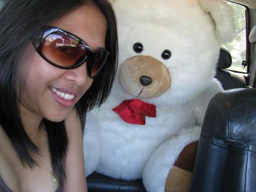 TeddyBear - My fiance bought this huge teddy bear for me!!! That is how sweet he is! hehe