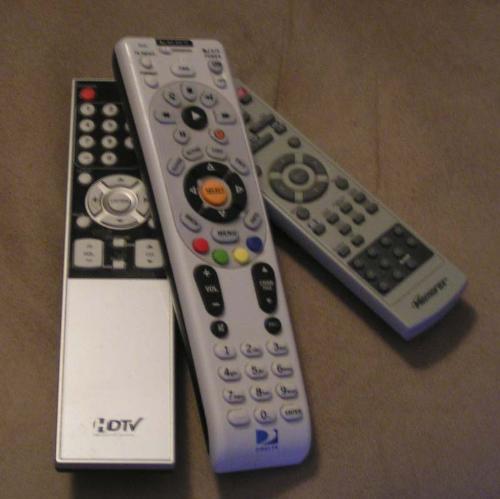Too many remotes - I know there is something called a "universal remote" I think I have two or three of them! But I never can make them work when I need to! Sometimes I just want to throw them across the room!