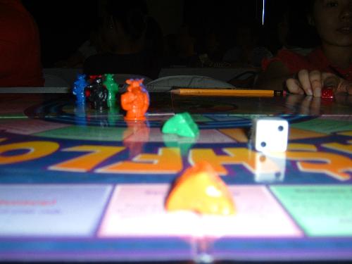 Cashflows Game - This is part of the Cashflows Game. The game board as well as player's piece is pictured above. It's a game that intends to teach us how to get rich. It's quite a complicated game, more complicated that Monopoly, but very enlightening. At the end of the game, you should have left the rat race and earned lots of money.