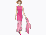 A Model - A pretty lady wearing pink.