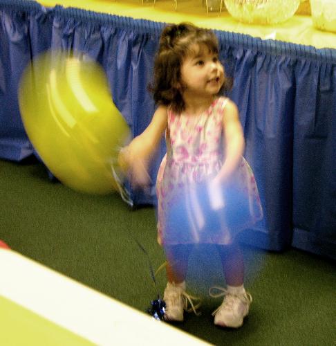 Kayla - She was loving her balloons.