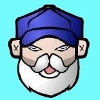 my avatar with a white beard, hat and blue backgro - This is one of my favorite avatars to use on Social Networks