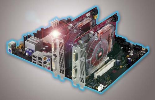 Dual GPU - Motherboard with Dual Graphics Processing Unit. Dual GPU - Motherboard with Dual Graphics Processing Unit.