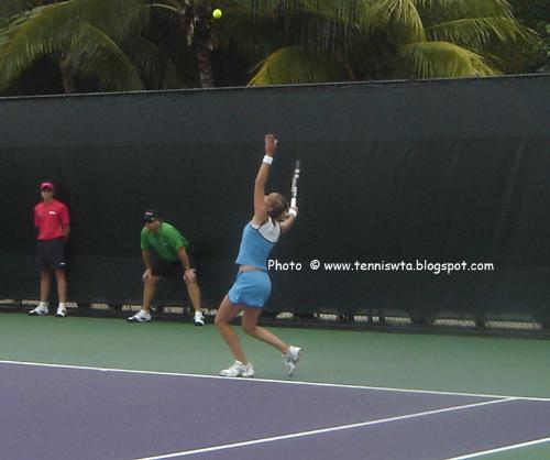 Maria Emilia Salerni - Maria Emilia Salerni is a tennis player from Argentina here is a photo of her playing at the Sony ericsson Open in Miami. Salerni in ranked in the top 100 of the WTA Ranking.  http://tenniswta.blogspot.com