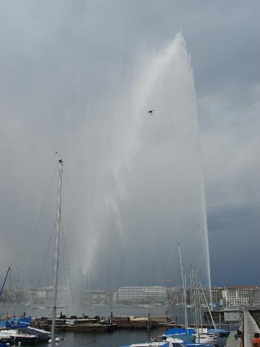 Jet d'Eau, Geneva - The Jet d'Eau in Geneva, Switzerland on the Lac Leman.