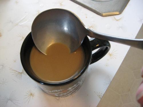 Coffee Stirrer? - So I used a gravy ladle.