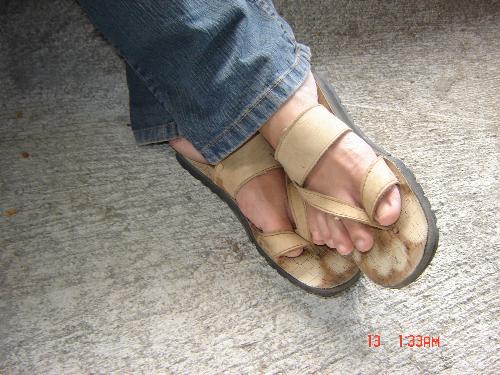 How beautiful is my feet - Romans 10:15 says that beautiful are the feet of those who bring the good news.. Though my feet not that physically beautiful but as you share the gospel, it is pleasing to God's eyes. :)  Pressing on toward the heavenly goal.