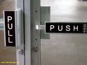 Read the door signs - door signs to push or pull