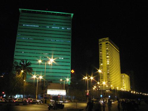 Mumbai is so beautiful!!!!!!!!1 -  Hilton and Air India Buildings at Night