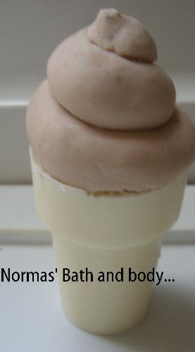 ice cream cone soap - this is a chocolate ice cream cone soap. yum!
