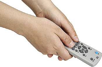 remote control - TV, remote control, person , television, caucasioan, hands, electronics, technology