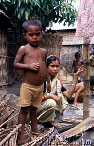 Poverty - In Bangladesh more than 70% people are under the line of poverty.Huts are mostly made of baboo and tin.The families which are downtrodden have to suffer the clemencies of weather.