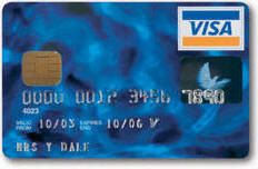 Credit card - a blue credit card