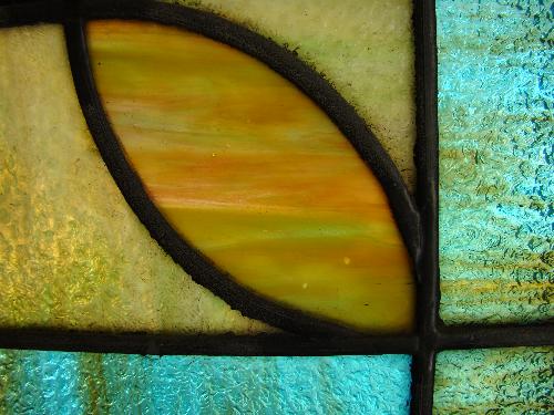 Stained Glass Window - Stained glass window in the foyer of our 100 year old Victorian home.