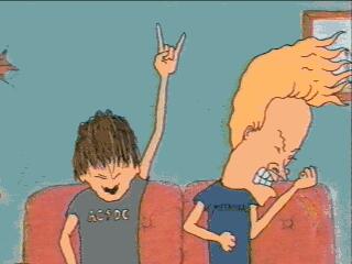 headbanging - Beavis and Butthead headbanging