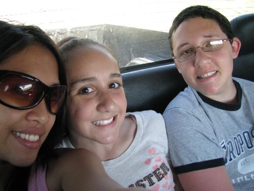 me&kids - I am with my fiance's niece named Taylor and nephew named Brandon..we were on our way to the Palous Falls where can be seen in Washtucna..we took this pic coz we were kinda bored and impatient for a 2 hr trip just to arrive at the Palous Falls.