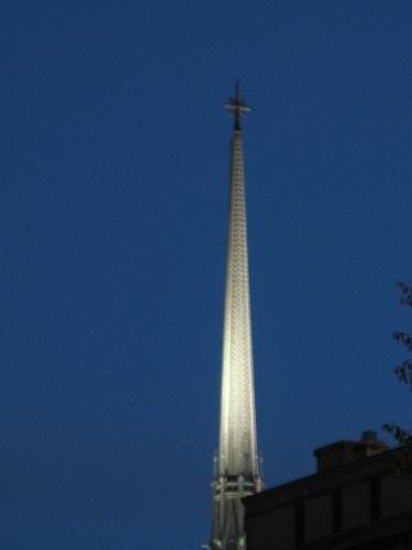 Church Steeple - From a Church in Downtown Minneapolis at night time.