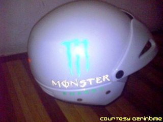 Homemade sticker - I'm big fan Motogp. I ask my friend make me monster energy sticker, sponsored for Kawasaki team
