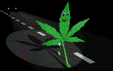 Smokin' Weed - Marajuana walking down the street.