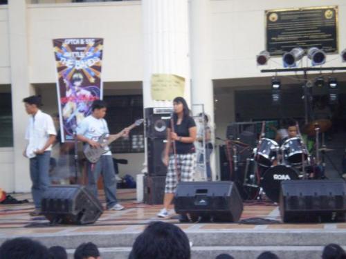 Singing - That was me singing with our band when I was still in senior high school :)