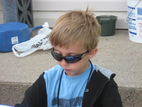 My Youngest Grandson - Hunter being Mr. Cool