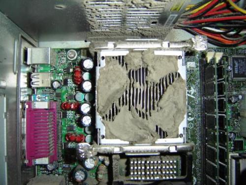 inside unceaned computer - This uncleaned inner side of computer can cause hardware failer