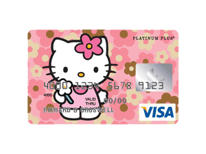 The adorable and pink Hello Kitty Credit card. Ver - The adorable and pink Hello Kitty Credit card. Very cute card.