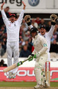 Monty Panesar - Monty Panesar celebrates one of the five wickets which took him to 100 Test wickets