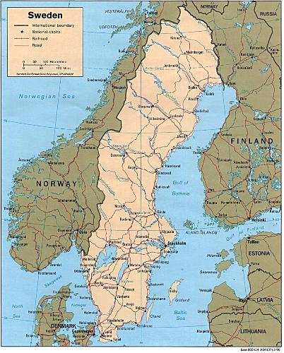 Swedish map - Map of Sweden!