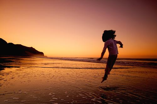 the jump - sunrise @ Point Mugu in Malibu, California, USA