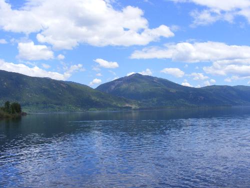 other side of the lake - The other side of the lake is the town of youbou