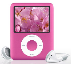 Pink Nano - Picture of a pink Nano to be used for a selection in the ipod category