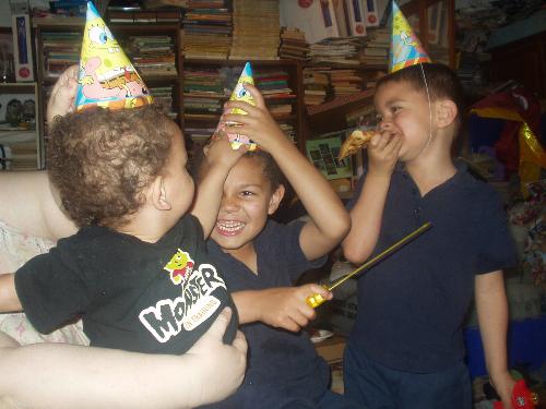 My three grandsons - My darling boys that I live with, them and their mom, my daughter. They are such lively boys, so energetic and smart. I get tired just watching them play! :-)