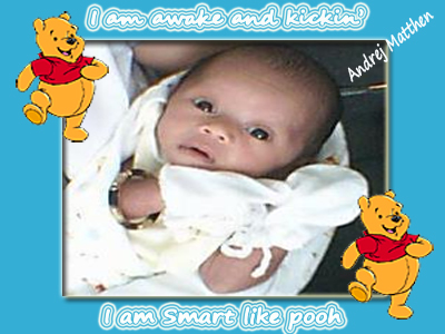 baby and pooh - pooh frame