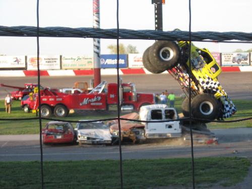 Monster Truck - Big Dawg in action at Elko Speedway in Minnesota 5-24-08