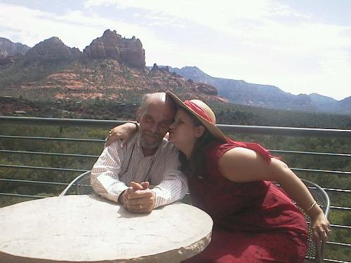 Happpily Marry - The day after we got married, we were sitting at a coffee shop in Sedona, at one of their many wonderful outdoor tables.