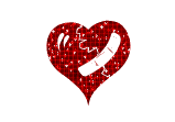 broken heart - A cute glittery broken heart thats beginning to heal