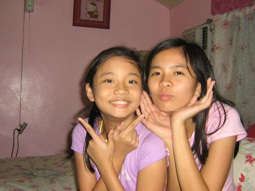 My sister and I - I love my sister, though we usually argue over small things, I still think that I am one of the people that she makes happier just by her presence. Someday, I hope she'll also get to know My Savior, Jesus Christ.