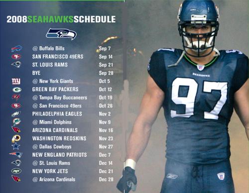 2008 Schedule - The Seattle Seahawks 08 Schedule
