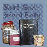 Read God's Word Daily - Picture of a Bible, with some decorations with 'Read God's Word Daily' written on it.