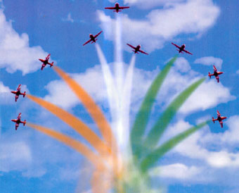 Flower in the sky! - Red Arrow pretty performance.