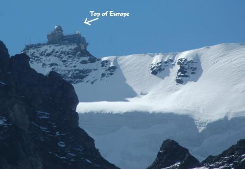 The Sphinx Observatory, Top of Europe - This photo was taken during an afternoon walk with hubby...using his tele-lense Nikon camera. Standing at the foot of the Eiger Mountain. This is the Sphinx Observatory, Europe&#039;s highest vantage point...