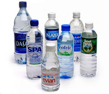bottled water - different brands of water